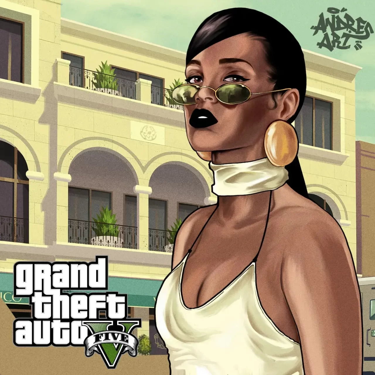 Ilustração GTA - Rihanna